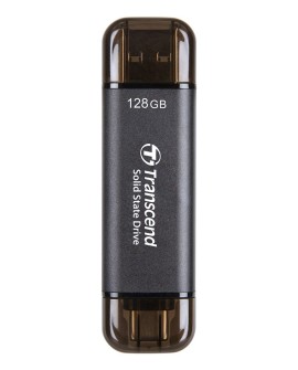Transcend ESD310C Technologia Thunderbolt 128 GB USB Type-A / USB Type-C USB 3.2 Gen 2x2 Czarny