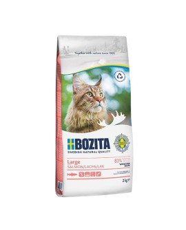 BOZITA Large Wheat free Salmon - sucha karma dla kotów dużych i długowłosych - 2kg