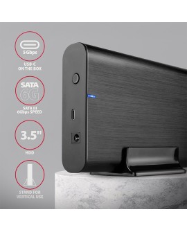 Axagon EE35-A6C obudowa do dysków twardych Obudowa HDD Czarny 3.5"