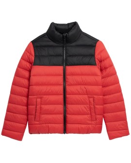 Kurtka puchowa dla chłopca 4F czerwona 4FJSS23TDJAM077 62S 146cm
