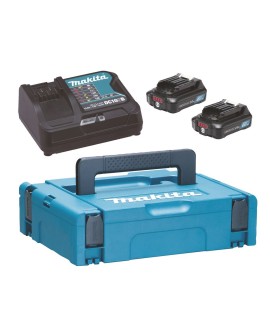 MAKITA ZESTAW ZASILAJĄCY 12V 2x2,0Ah (BL1021Bx2+DC10SB) MAKPAC