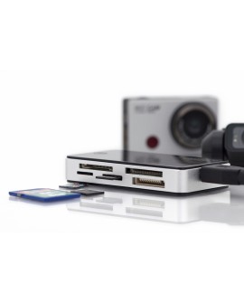 Czytnik kart 5-portowy USB 3.0 SuperSpeed(ALL-IN-ONE) czarno-srebrny