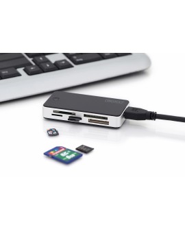 Czytnik kart 5-portowy USB 3.0 SuperSpeed(ALL-IN-ONE) czarno-srebrny