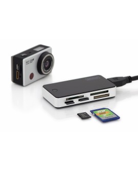 Czytnik kart 5-portowy USB 3.0 SuperSpeed(ALL-IN-ONE) czarno-srebrny