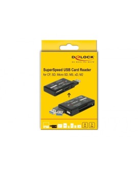 DeLOCK Czytnik kart SuperSpeed USB 5 Gbps do kart pamięci CF/SD/Micro SD/MS/M2/xD