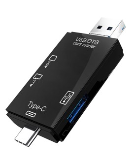 VAKOSS CZYTNIK KART 6W1 USB A/ MICRO USB/ USB C/ SD/ MICRO SD/ USB TC-R425X