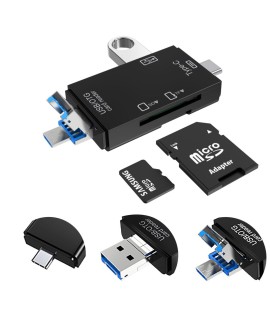 VAKOSS CZYTNIK KART 6W1 USB A/ MICRO USB/ USB C/ SD/ MICRO SD/ USB TC-R425X