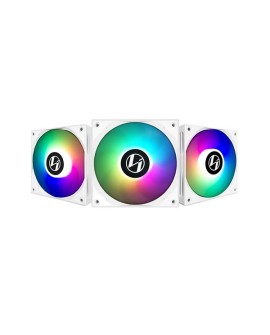 Wentylatory Lian Li ST120 RGB PWM, zestaw potrójny z kontrolerem - 120mm, biały