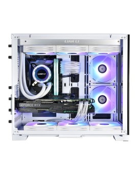 Wentylatory Lian Li ST120 RGB PWM, zestaw potrójny z kontrolerem - 120mm, biały