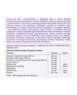 Novativ Na sen z melatoniną 30 tabletek