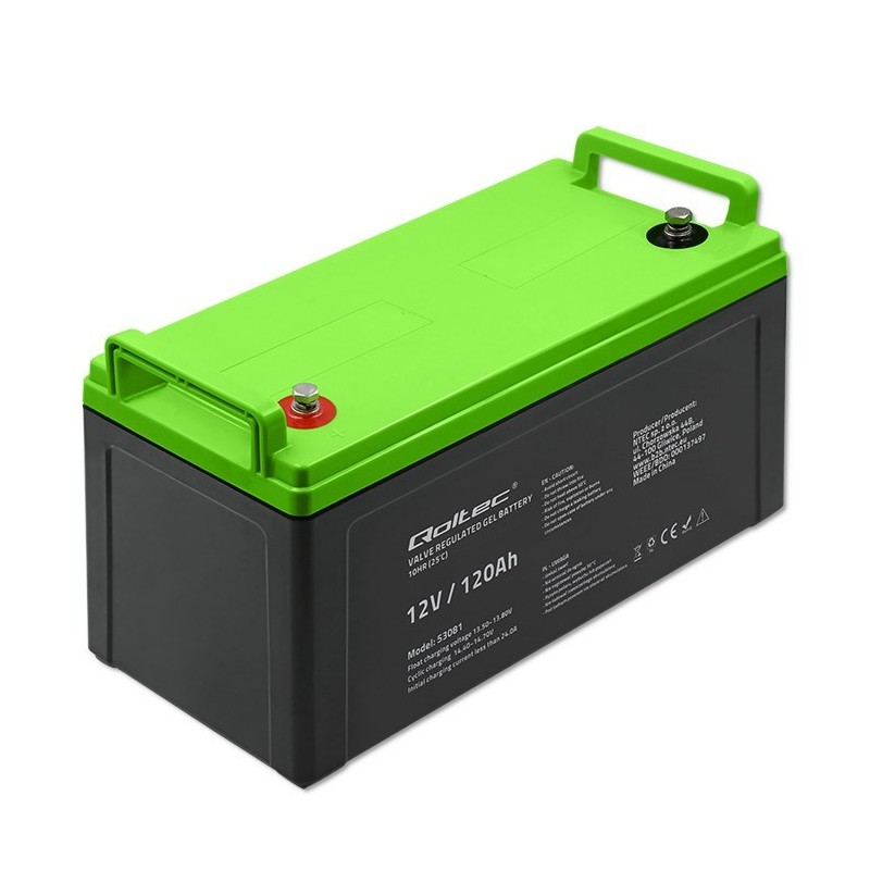 QOLTEC AKUMULATOR ŻELOWY 12V | 120AH | GEL