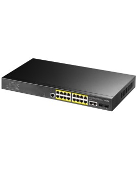 Cudy GS2018PS2 Zarządzany L2 Gigabit Ethernet (10/100/1000) Obsługa PoE 1U Czarny