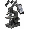 Mikroskop Bresser National Geographic 72351 o powiększeniu 40–1280 razy z uchwytem do smartfonu