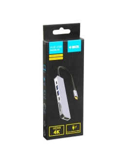 IBOX HUB USB IUH3SL4K SLIM USB3.2 HDMI 4K PD100W