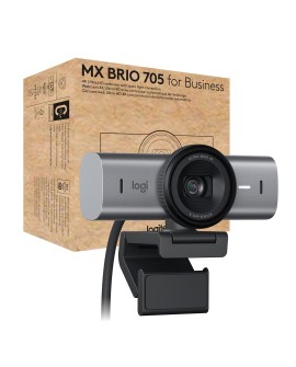 Logitech MX Brio 705 for Business kamera internetowa 8,5 MP 4096 x 2160 px USB 3.2 Gen 1 (3.1 Gen 1) Aluminium, Czarny
