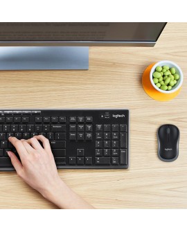 Klawiatura membranowa Logitech MK270 920-004508 (USB (Radio 2.4 GHz) kolor czarny)