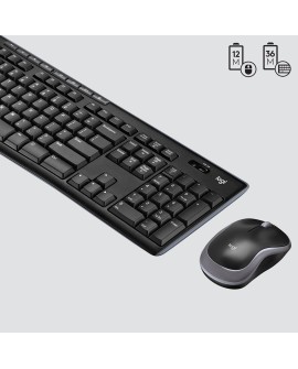 Klawiatura membranowa Logitech MK270 920-004508 (USB (Radio 2.4 GHz) kolor czarny)