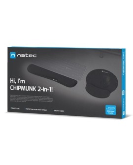 NATEC ZESTAW ERGONIOMICZNY PODKŁADKA POD MYSZ I KLAWIATURĘ CHIPMUNK 2W1 CZARNY