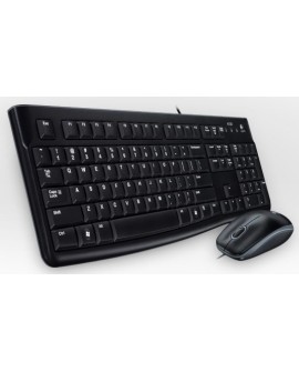 Logitech Desktop MK120 klawiatura Dołączona myszka USB QWERTZ Niemiecki Czarny