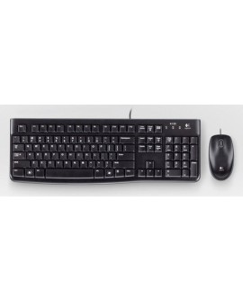 Logitech Desktop MK120 klawiatura Dołączona myszka USB QWERTZ Niemiecki Czarny