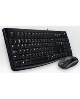 Logitech Desktop MK120 klawiatura Dołączona myszka USB QWERTZ Niemiecki Czarny