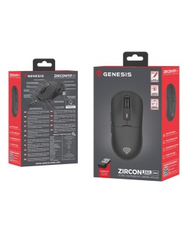 GENESIS NMG-2193 myszka Gaming Oburęczny Bluetooth + USB Type-C Optyczny 26000 DPI