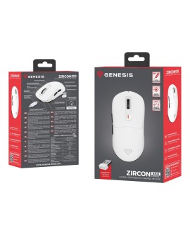 GENESIS Zircon 660 myszka Gaming Po prawej stronie RF Wireless + Bluetooth + USB Type-A Optyczny 12000 DPI