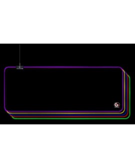 GEMBIRD PODKŁADKA POD MYSZ GAMING, Z EFEKTEM ŚWIETLNYM LED, CZARNA, ROZMIAR - L