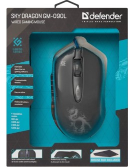 DEFENDER MYSZ PRZEWODOWA SKY DRAGON GM-090L OPTIC 3200DPI 6P 52090