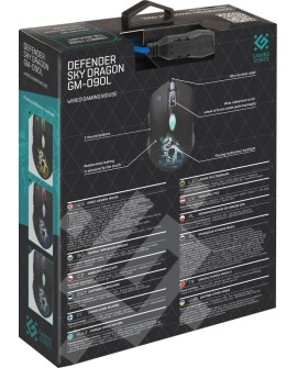 DEFENDER MYSZ PRZEWODOWA SKY DRAGON GM-090L OPTIC 3200DPI 6P 52090