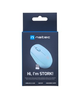 NATEC MYSZ BEZPRZEWODOWA STORK 1600DPI NIEBIESKA NMY-2001