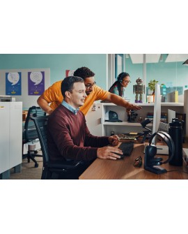 POLY Zestaw słuchawkowy Voyager Focus 2-M z certyfikatem Microsoft Teams i stacją ładującą