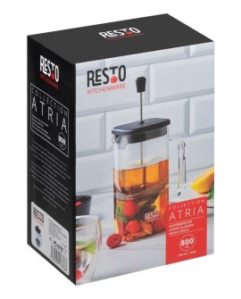 Resto Kitchenware 90504 dzbanek do herbaty Pojedynczy dzbanek 800 ml Czarny