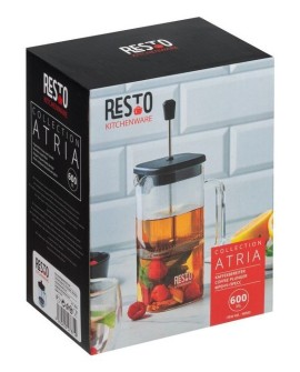 Resto Kitchenware 90503 dzbanek do herbaty Pojedynczy dzbanek 600 ml Czarny