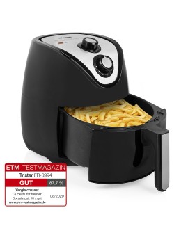 Tristar FR-6994 frytkownica Pojedyńczy 4,5 l Autonomiczny 1500 W Frytkownica na gorące powietrze Czarny, Srebrny