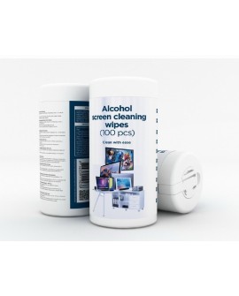 GEMBIRD CHUSTECZKI CZYSZCZĄCE W TUBIE LCD/TFT 100 SZTUK (70% ALKOHOLU IZOPROPYLOWEGO)