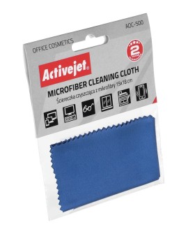 Activejet AOC-500 Ściereczka czyszcząca z mikrofibry 15x18cm, doskonała do czyszczenia laptopów, monitorów, klawiatur, obudów