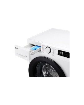 LG F4DR509SBW pralko-suszarka Wolnostojący Od przodu Czarny, Biały D