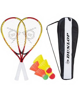 Zestaw do crossmintona Racketball Set Dunlop żółto-czerwone 762091