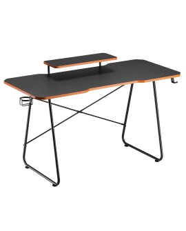 Biurko gamingowe z półką na monitor NanoRS, 50kg max, wysokość 850mm, czarne, RS170