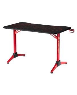 Biurko gamingowe RGB Led NanoRS, czarne, duże, 100kg max, wysokość 760mm, RS163