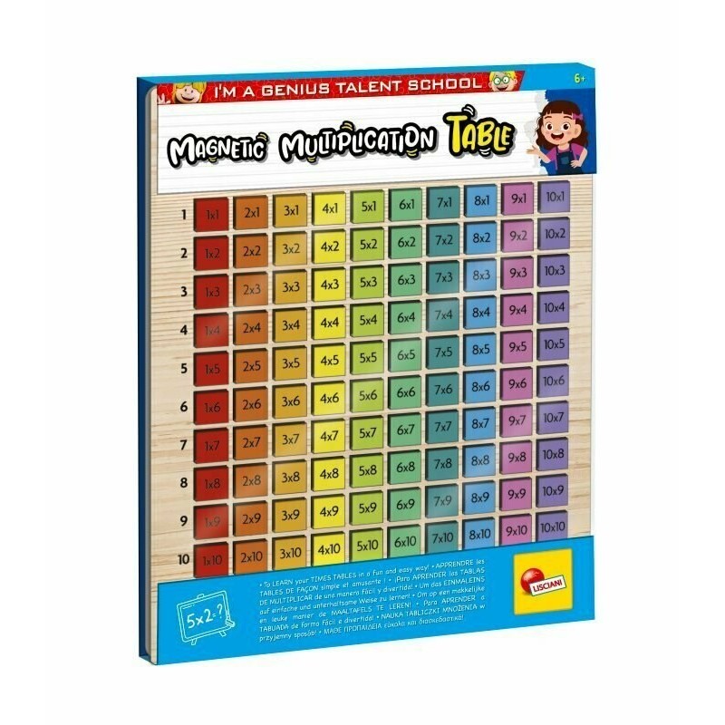 I'm a Genius Drewniana magnetyczna tabliczka mnożenia 105502 LISCIANI