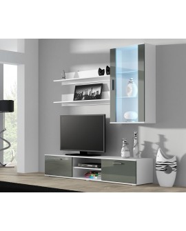 Zestaw SOHO 5 (RTV180 + Wit.Wisz + Półki) BI/SZ POŁ