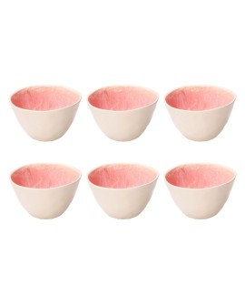 ROSE&TULIPANI CONCERTO FUSE ROSA Zestaw 6 małych misek 12 cm