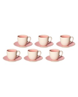 ROSE&TULIPANI CONCERTO FUSE ROSA Zestaw 6 filiżanek do espresso 90 ml