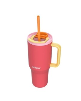 Kubek termiczny z teleskopową słomką Kambukka Rio Tumbler 950ml Pink Papaya