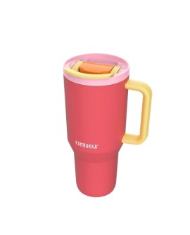 Kubek termiczny z teleskopową słomką Kambukka Rio Tumbler 950ml Pink Papaya
