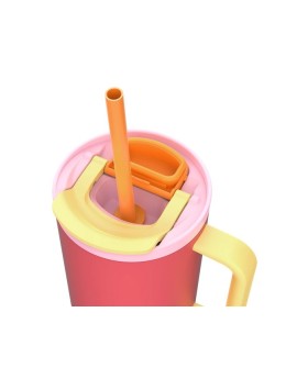 Kubek termiczny z teleskopową słomką Kambukka Rio Tumbler 950ml Pink Papaya