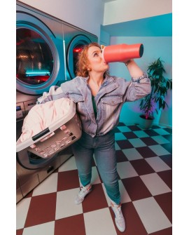 Kubek termiczny z teleskopową słomką Kambukka Rio Tumbler 950ml Pink Papaya