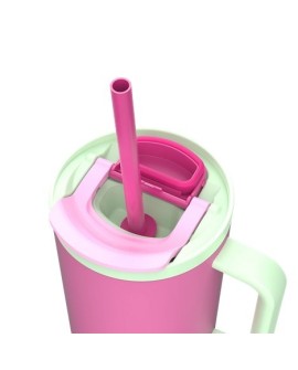 Kubek termiczny z teleskopową słomką Kambukka Rio Tumbler 950ml Bubblegum Mint